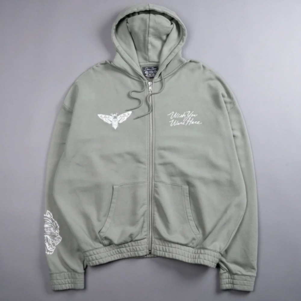 NWT Darc Sport Owen Green Remember Vintage Chambers Zip Hoodie